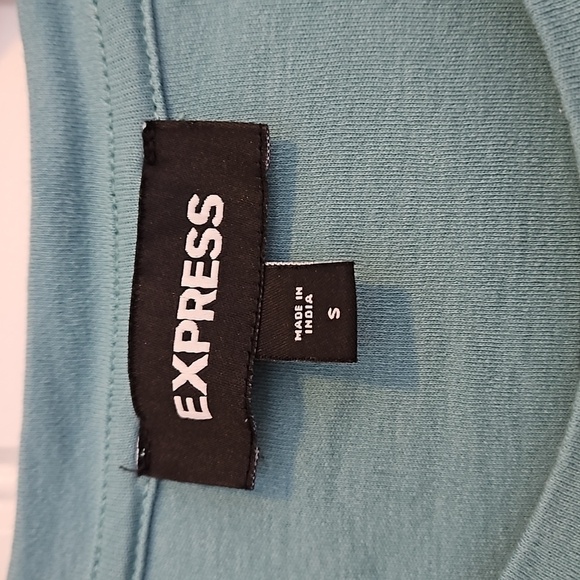 🪅 Men's Express Blue T-shirt Size S - Picture 2 of 3